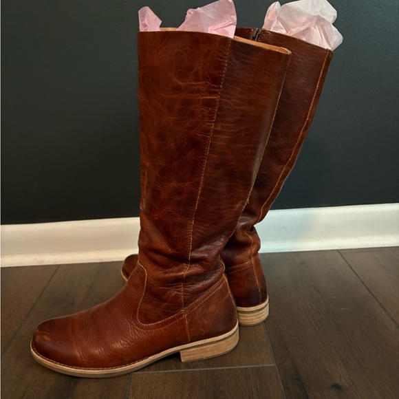 Kork-Ease Brown Leather Knee-High Boots - Picture 2 of 8